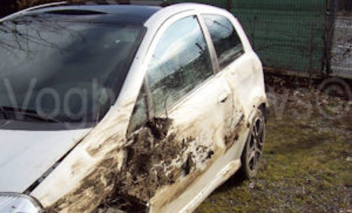 CASTEGGIO 19/01/2015: Auto fuori strada. Ferito un 30enne