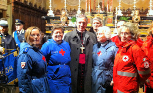 VOGHERA 20/01/2015: Atmosfera calda quasi familiare per la festa 2015 della Polizia Locale iriense. Presente anche il neo Vescovo monsignor Vittorio Viola