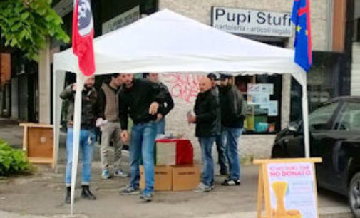 PAVIA 02/05/2015: Primo maggio all’insegna della solidarietà agli italiani per CasaPound