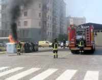 PAVIA 12/05/2015: Fuoco sul piazzale della stazione