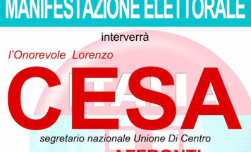 VOGHERA 25/05/2015: Elezioni. Stasera alla piscina Lorenzo Cesa a sostegno di Nicola Affronti