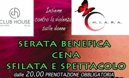 VOGHERA SALICE TERME: Violenza sulle donne. A Salice una serata benefica in sostegno dell’associazione Chiara