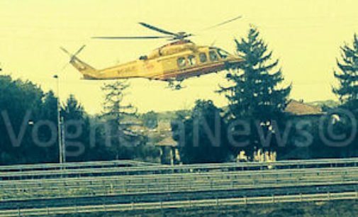 VOGHERA 29/09/2015: Incidente sulla A21. 27enne soccorso con l’elicottero