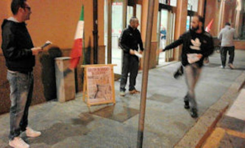 VOGHERA 02/10/2015: CasaPound presidia piazzale Marconi. “Basta degrado in stazione”