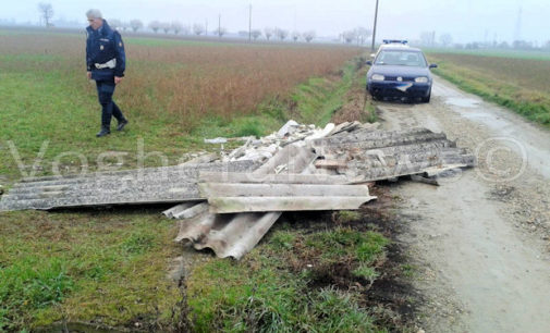 VOGHERA 11/01/2016: Amianto scaricato sulla strada. Caccia al responsabile tramite la video sorveglianza