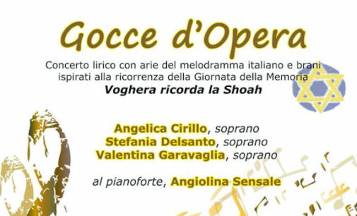 VOGHERA 23/01/2016: Giorno della Memoria. Al Museo Storico il concerto lirico Gocce d’Opera