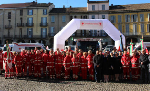 VOGHERA 18/01/2016: La Croce Rossa inaugura 3 nuovi mezzi. Torti: Il nostro è il terzo Comitato più grande d’Italia, per numero di servizi e chilometri percorsi tutto l’anno