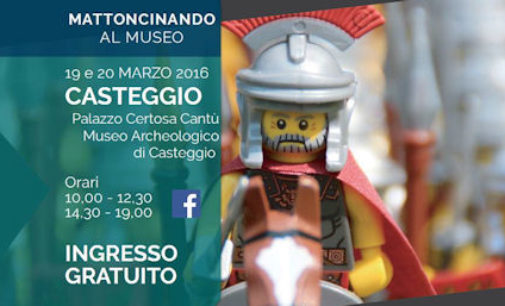 CASTEGGIO 16/03/2016: Alla Certosa nel Week end le mostra dei Lego