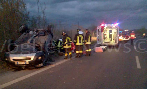 MONTEBELLO 28/03/2016: Scontro sulla tangenziale. Un’auto si ribalta. 4 feriti ieri alle 19. Ieri anche molti altri incidenti sulle strade della provincia