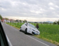 VOGHERA 28/04/2016: Paura per una automobilista. Il mezzo finisce fuori strada