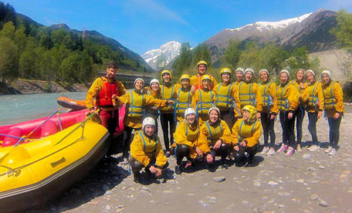 VOGHERA 29/05/2016: Per il quinto anno si è svolto il Rafting organizzato dai prof del Baratta. 50 gli studenti partecipanti