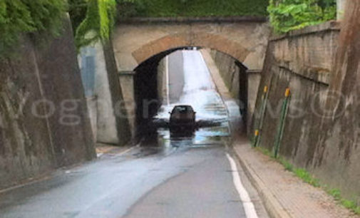 VOGHERA 14/06/2016: Nubifragio. Situazione sottopassi alle ore 11