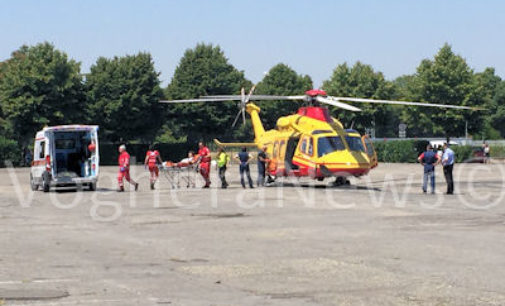 VARZI 19/07/2016: Anziana soccorsa con l’elicottero del 118 e portata all’ospedale di Voghera