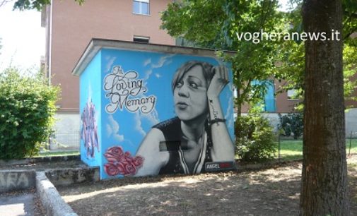 VOGHERA 13/09/2016: Un Murales per ricordare Sara Macaluso morta in un incidente