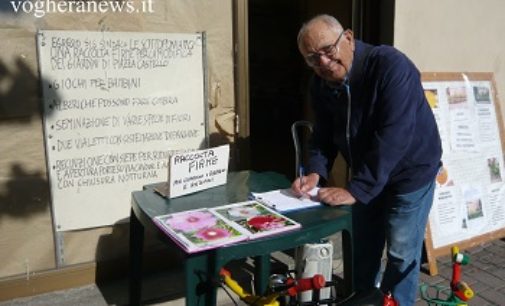 VOGHERA 10/10/2016: Giardini del Castello. Schiavo: Dedichiamoli ai Carabinieri caduti. Già 400 firme raccolte per migliorarli