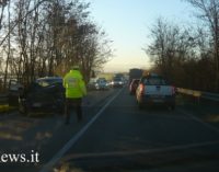 BERESSANA 30/11/2016: Scontro sulla Sp35 prima del ponte sul Po. Traffico in tilt