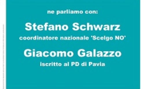 VOGHERA 29/11/2016: Referendum. Stasera appuntamento con Schwarz e Galazzo per il No