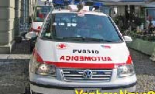 VOGHERA 22/02/2017: Auto del 118 danneggiata in un incidente