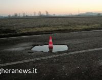 PAVIA VOGHERA 07/02/2017: Asfalti esplosi per il maltempo. Strage di auto sulle strade della provincia. Molti vogliono chiedere il risarcimento. Tangenziale colabrodo a Voghera