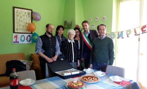 BAGNARIA 30/03/2017: Festa di compleanno in paese per la sarta centenaria originaria di Novara
