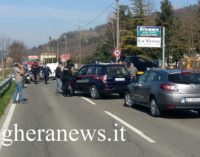 GODIASCO 13/03/2017: Carambola sul rettilineo. Bloccata la Sp461. 5 le persone coinvolte