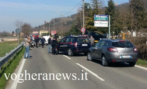 GODIASCO 13/03/2017: Carambola sul rettilineo. Bloccata la Sp461. 5 le persone coinvolte