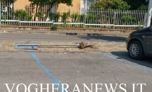 SALICE TERME 31/05/2017: Panchine e pali abbattuti. Salice fa i conti con vandali a cafoni