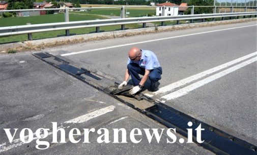 VOGHERA 21/06/2017: Riaperto il viadotto sulla tangenziale. Sistemato in via provvisoria con del bitume il giunto saltato… in attesa di trovare i soldi per cambiarli tutti (tutti oramai “scaduti”)