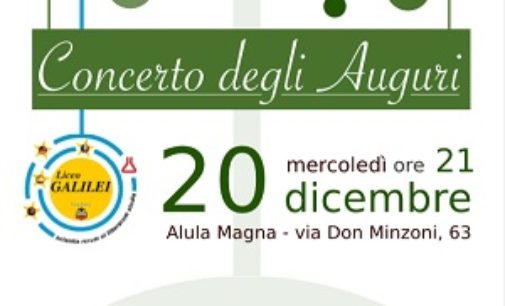 VOGHERA 18/12/2017: Mercoledì il Concerto di Natale del Liceo Galileo Galilei