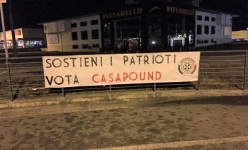 VOGHERA 08/01/2018: “Vota CasaPound!”. Striscioni in città della formazione di destra