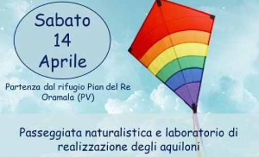 VOGHERA 11/04/2018: Sabato 14 per i bambini. Passeggiata con laboratorio per creare gli aquiloni. Aperte le prenotazioni