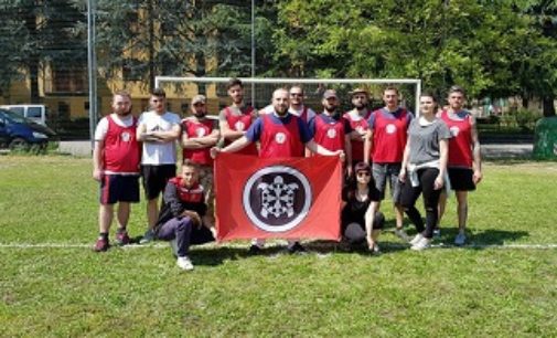 VOGHERA 27/04/2018: Casapound rimette a nuovo il campo da calcio del quartiere San Vittore