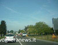 VOGHERA 27/04/2018: Code questa mattina per senso unico alternato in via Piacenza