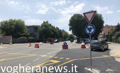 VOGHERA 20/06/2018: Già attiva la rotonda in via Carlo Emanuele III incrocio via Barenghi