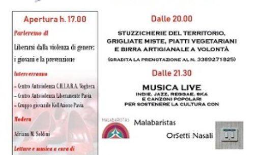 CODEVILLA 03/09/2018: Al circolo “L’Oste di fuori porta” un pomeriggio contro la violenza sulle donne