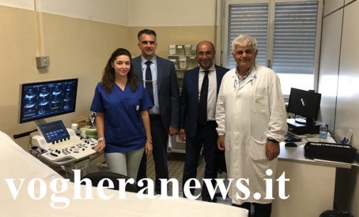 VOGHERA 19/09/2018: Paziente dona 40mila euro all’Ospedale. Ora l’Unità Operativa di Cardiologia ha un nuovo ecocardiografo