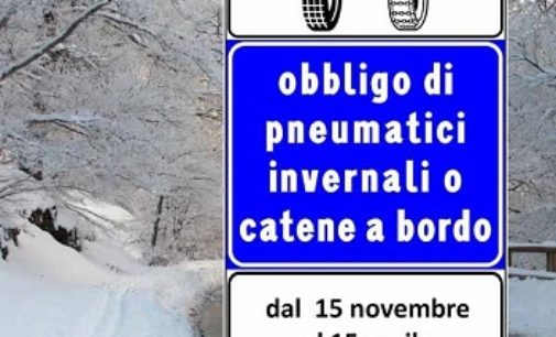 VOGHERA PAVIA 13/11/2018: Strade. Da giovedì 15 scatta l’obbligo di circolare muniti di pneumatici invernali