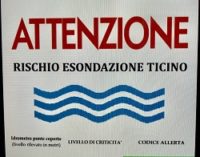 PAVIA 07/11/2018: Anche la piena del Ticino preoccupa. Il Comune chiude le strade