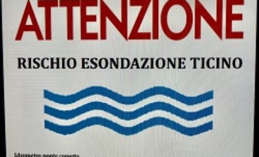 PAVIA 07/11/2018: Anche la piena del Ticino preoccupa. Il Comune chiude le strade