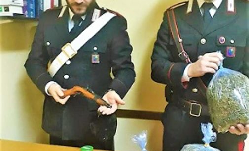 SAN CIPRIANO PO 29/01/2019: Stupefacenti e detenzione illegale di armi. Arrestati padre madre figlio e nonno