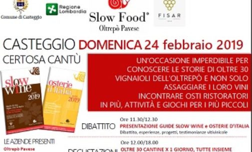 CASTEGGIO 05/02/2019: Osterie d’Italia e Wine. Una giornata alla Certosa in compagnia di Slow Food