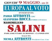 VOGHERA 09/05/2019: Elezioni europee. Stasera incontro di Udc e FI con il candidato Salini