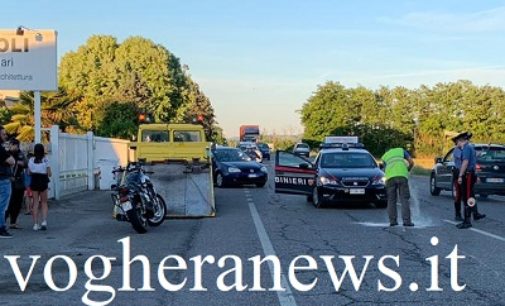 VOGHERA 13/06/2019: Moto contro auto. 38enne ferito in via Piacenza