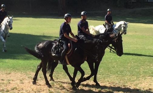 SALICE TERME 22/07/2019: Controlli straordinari nella località termale. Per la prima volta la Compagnia di Voghera ha schierato anche i carabinieri a cavallo