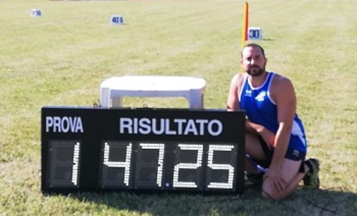 VOGHERA 16/07/2019: Atletica. Record a Bergamo di Max Perego dell’Iriense