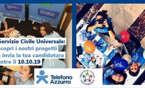 VOGHERA 03/10/2019: Servizio Civile. Telefono azzurro cerca persone che hanno voglia di stare dalla parte dei Bambini