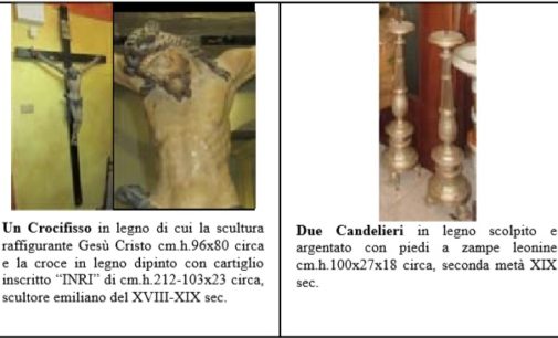 PAVIA 19/02/2020: Opere d’arte sacra rubate nel piacentino trovate dai Carabinieri anche sul mercato pavese