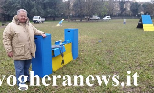 VOGHERA 03/02/2020: Animali. Attrezzature per l’Agility nel parco di viale Repubblica. Il nuovo progetto del Comune