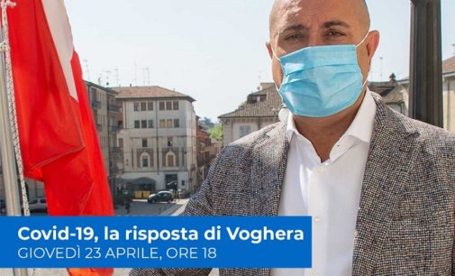 VOGHERA 23/04/2020: La città di Voghera al tempo del Coronavirus. Intervista in diretta streaming con il sindaco Carlo Barbieri. Oggi alle ore 18 sulla nostra pagina Facebook