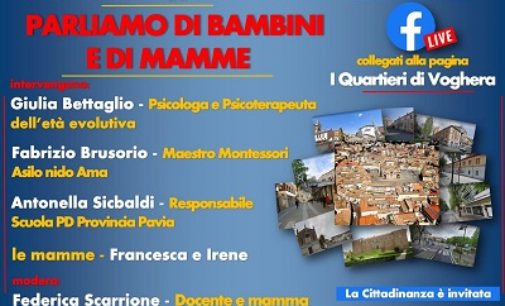 VOGHERA 31/05/2020: “Bambini e Mamme”. Ne parla oggi indiretta facebook il gruppo “I Quartieri di Voghera”